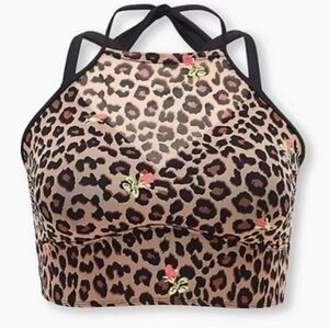 Betsy Johnson Leopard Print Women's swim top